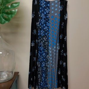 Free People Maxi Skirt Blue Handkerchief